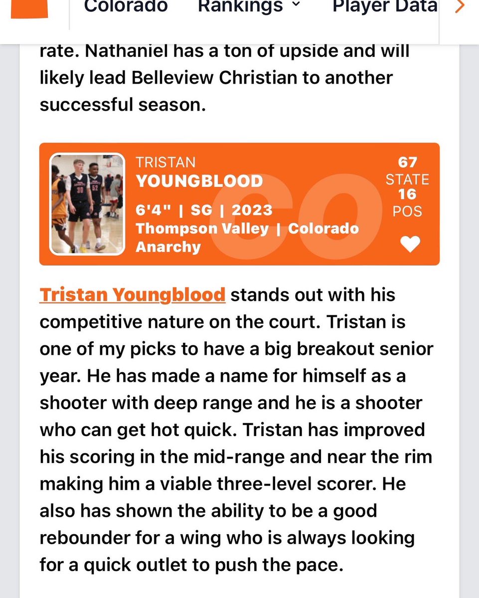 <a href="/T_Youngblood2/">Tristan Youngblood</a> getting some love from <a href="/PrepHoopsCO/">Prep Hoops Colorado</a> Ready for a BIG Senior SZN! <a href="/CO_Anarchy/">Colorado Anarchy</a> <a href="/TVEaglesHoops/">ThompsonValleyHoops</a> <a href="/DoaneTigersMBK/">Doane Men’s Basketball</a> <a href="/UDallasMBB/">Univ. of Dallas Men’s Basketball</a> <a href="/HardrockerMBB/">South Dakota Mines Men's Basketball</a> <a href="/CCUbball/">Colorado Christian Men's Basketball</a> <a href="/CCMensBBall/">Colorado College Men’s Basketball</a> @USFCooBBall <a href="/MountaineerMBB/">Western MBB</a>