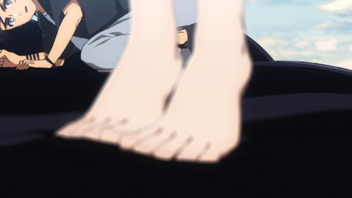 SerasKF on X: [Summertime Render E17] Mio and Hizuru (bare feet at last,  even if the shot wasn't as I'd have liked) feet shots #anifeets   / X