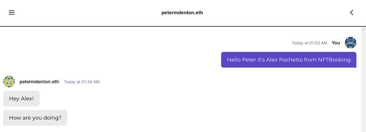 Web3 wallets are now even more powerful ! 
With <a href="/xmtp_/">XMTP</a> and their open protocol for secure web3 messaging you can use your wallet for all types of messaging — #encrypted and #decentralized!

We are looking forward to utilizing @XMTP web3 messaging for NFTBooking 💙