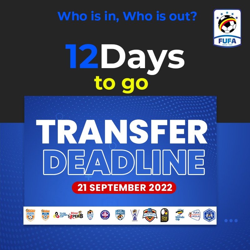 OfficialFUFA's tweet photo. Only and Only 12 days to the deadline.
How set is your club? 
#TransferFever https://t.co/pBBCRUHJsn