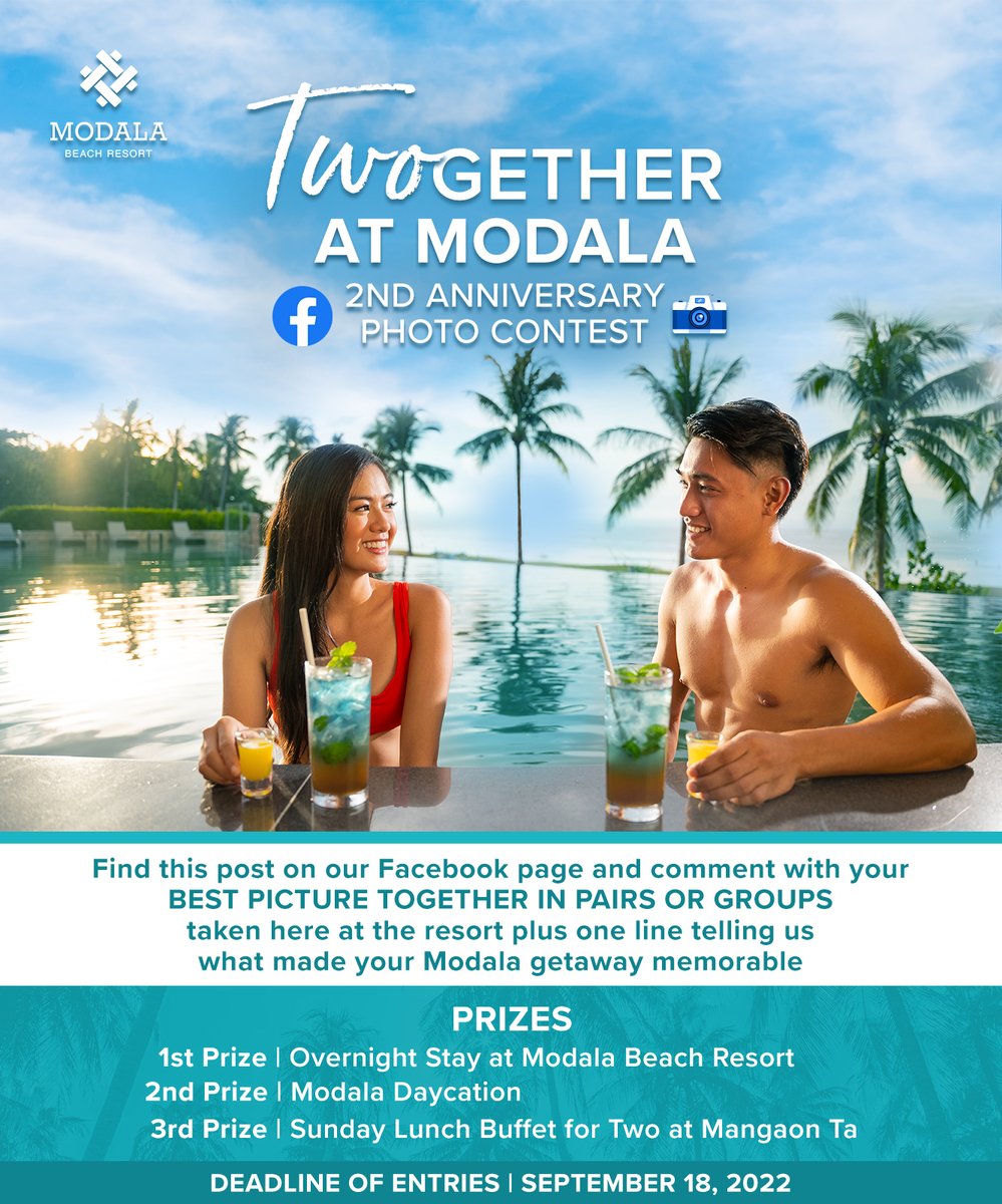 ModalaResort's tweet photo. Head on over to our official Facebook account @ModalaResort to join our Anniversary Contest! #Bohol #Panglao #Photocontest https://t.co/0DQ7UBneHX
