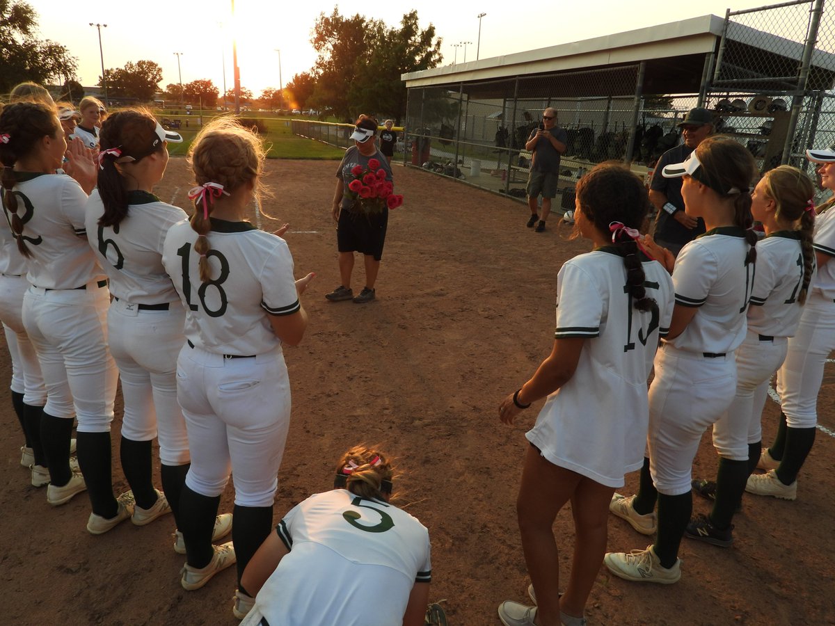 TGrayjspsports's tweet photo. .@PX_SOFTBALL and @LSW_Softball
 played more than a doubleheader Thursday. They played for a cause to fight against cancer. LSW also honored assistant coach and cancer survivor Lis Brenden with flowers. Pius X and LSW split the double header 11-8 (Pius X), 11-1 (LSW) #nebpreps https://t.co/5q756AvZsu