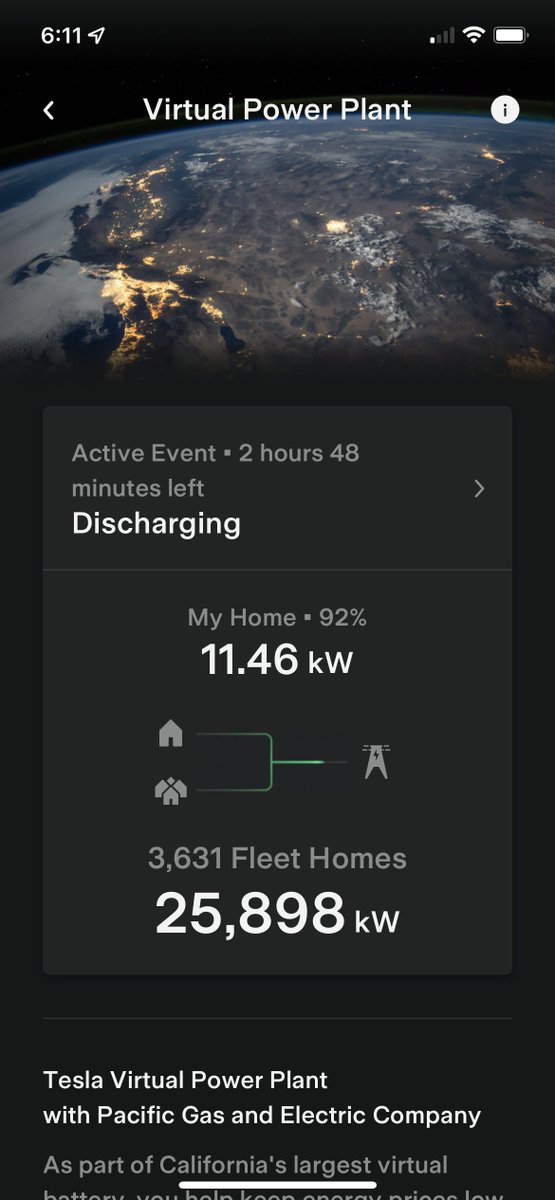 ConnolleyMike's tweet photo. Proud to be helping CA through peak electricity demand by participating in the Tesla / PGE Virtual Power Plant. https://t.co/4RaSvwK0zV