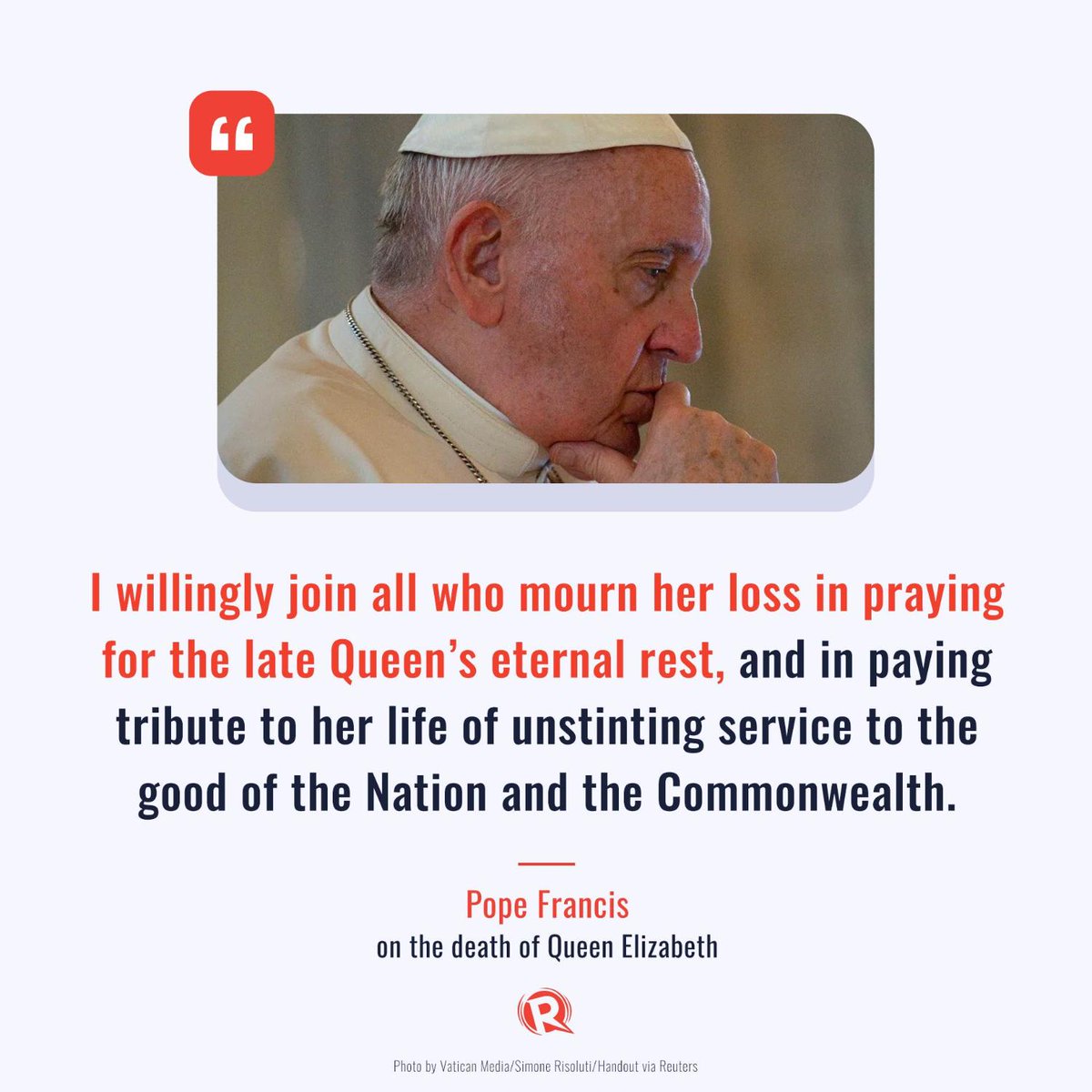 Rappler on Twitter "Pope Francis pays tribute to the late British