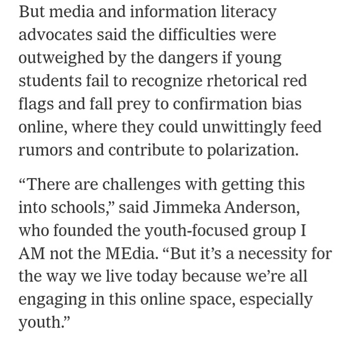 Dr. Jimmeka Anderson (@jimmekaanderson) on Twitter photo Super geeked to be quoted in this <a href="/nytimes/">The New York Times</a> article today along with other amazing media literacy educators, advocates, and orgs! If you haven't yet, check out this awesome article written by Tiffany Hsu: nytimes.com/2022/09/08/tec… Super geeked to be quoted in this <a href="/nytimes/">The New York Times</a> article today along with other amazing media literacy educators, advocates, and orgs! If you haven't yet, check out this awesome article written by Tiffany Hsu: nytimes.com/2022/09/08/tec…