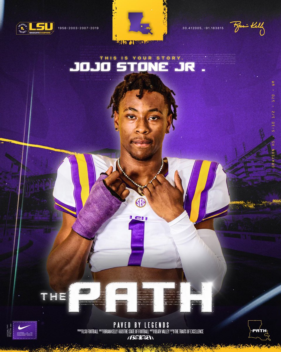 EmpressStone's tweet photo. My baby‼️ His #1 fan‼️#JS18👑@LSUfootball https://t.co/S2hePO4SoO