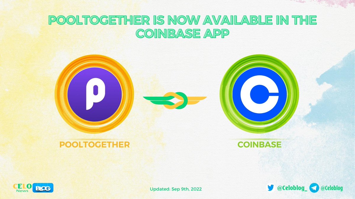 Celoblog_'s tweet image. 🥳 @PoolTogether_ is now available in the @Coinbase app

Use PoolTogether:

✅ Without needing to store a private key
✅ Without needing to download a new app
✅ With your tokens on #Coinbase 

#CeloBlog #CELO $CELO