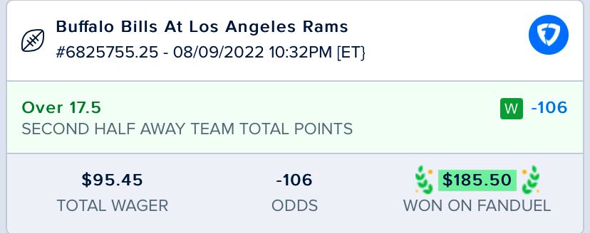 One__Bet's tweet photo. A few more winners from tonight. Make sure to follow will be posting all bets this weekend 🏈💰#GamblingTwitter #NFLBets #onebet https://t.co/27jb6IRxiI
