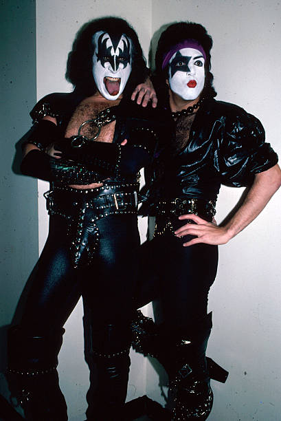 crockpics's tweet image. Gene Simmons and Paul Stanley, 1982. Photo by Ann Clifford.