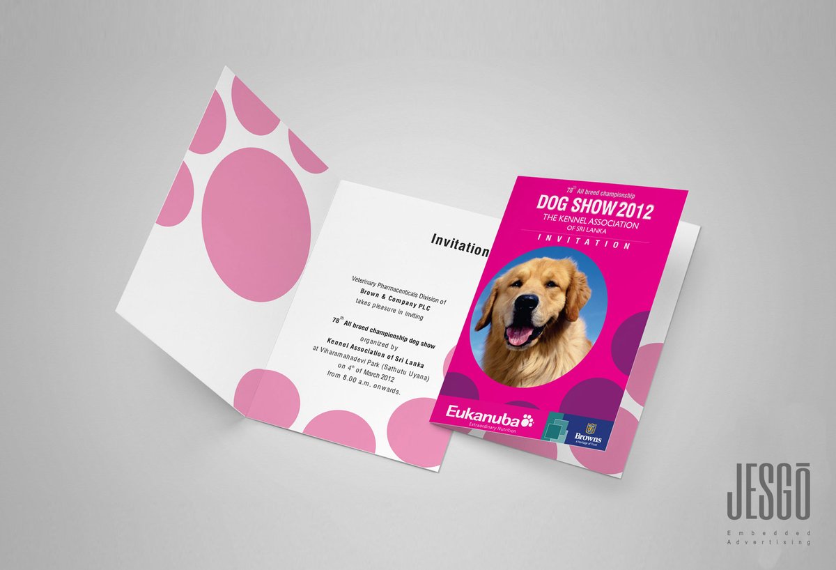 jesgodesign's tweet photo. https://t.co/GuLQG3uQC3
Eukanuba dog show
#SriLanka #Jesgo #Eukanuba #dogshow #branding #CorporateBranding #Brandidentity #Brandawareness #CreativeDesign #DesignConsultation #flyers #eflyers #brochures #LayoutDesign #advertising #invitations #MarketingTips #EffectiveMarketing https://t.co/RAnA75nuyd