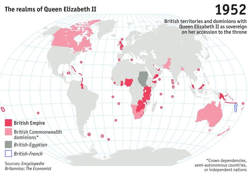 No nostalgia for empire.

#QueenElizabeth