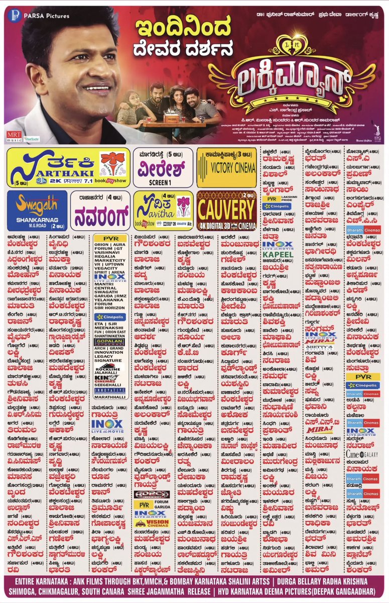 FlimsUpdates's tweet photo. Welcome The God at your nearest theatres 😇
#LuckyMan IN CINEMAS NOW...

God is arrived.
#sandalwoodfilmsupdate 
#DrPuneethRajkumar #PDdancing #nagendraprasad #darlingkrishnaa  @roshniprakash_ #sun_kamaraj @dr_bhushana @mrtmusicofficial @KRG_Connects @parsapicturesindia https://t.co/dMNaNQhiz2