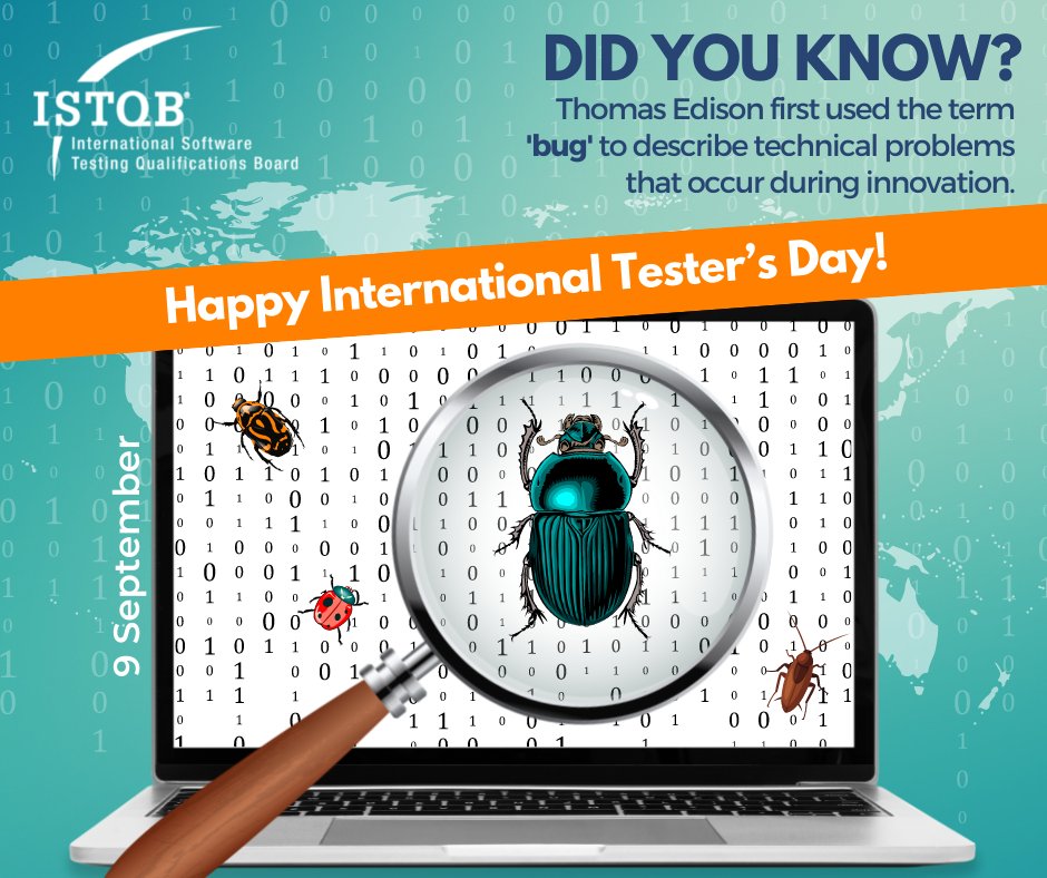 Happy International Tester’s Day to all testing professionals around the world! The process of identifying and removing bugs is more essential than ever and every day should be a special celebration of testers and testing!
#InternationalTestersDay #welovetesters