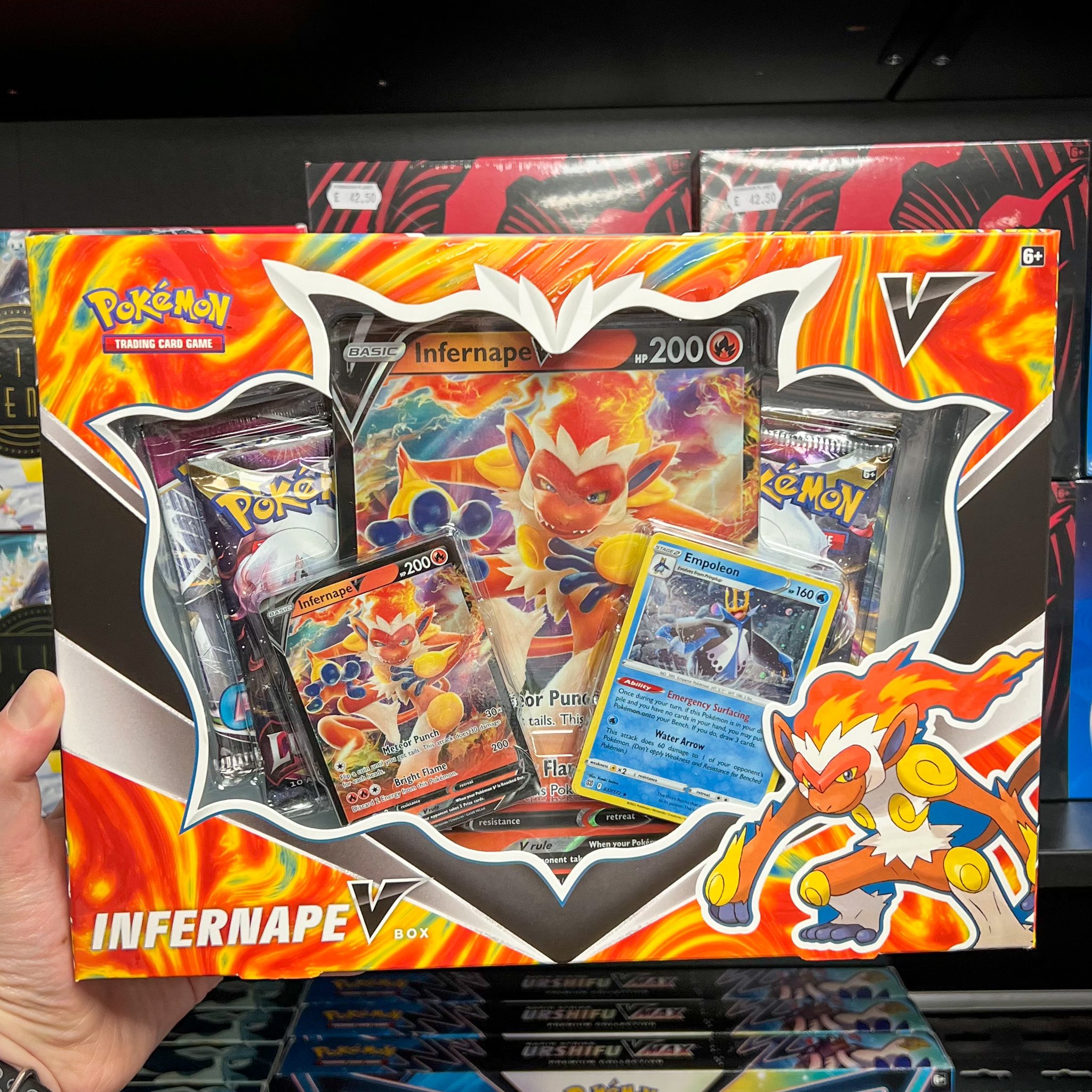 Forbidden Planet Int Hanley on Twitter: "Pokémon TCG: Lost Origin Infernape  V Box! 🔥 £21.99 🔥 ‼️ HOME DELIVERY &amp; COLLECTIONS AVAILABLE ‼️  #forbiddenplanetinternational #forbiddenplanethanley #localcomicshop  #localgamestore #stokeontrent ...