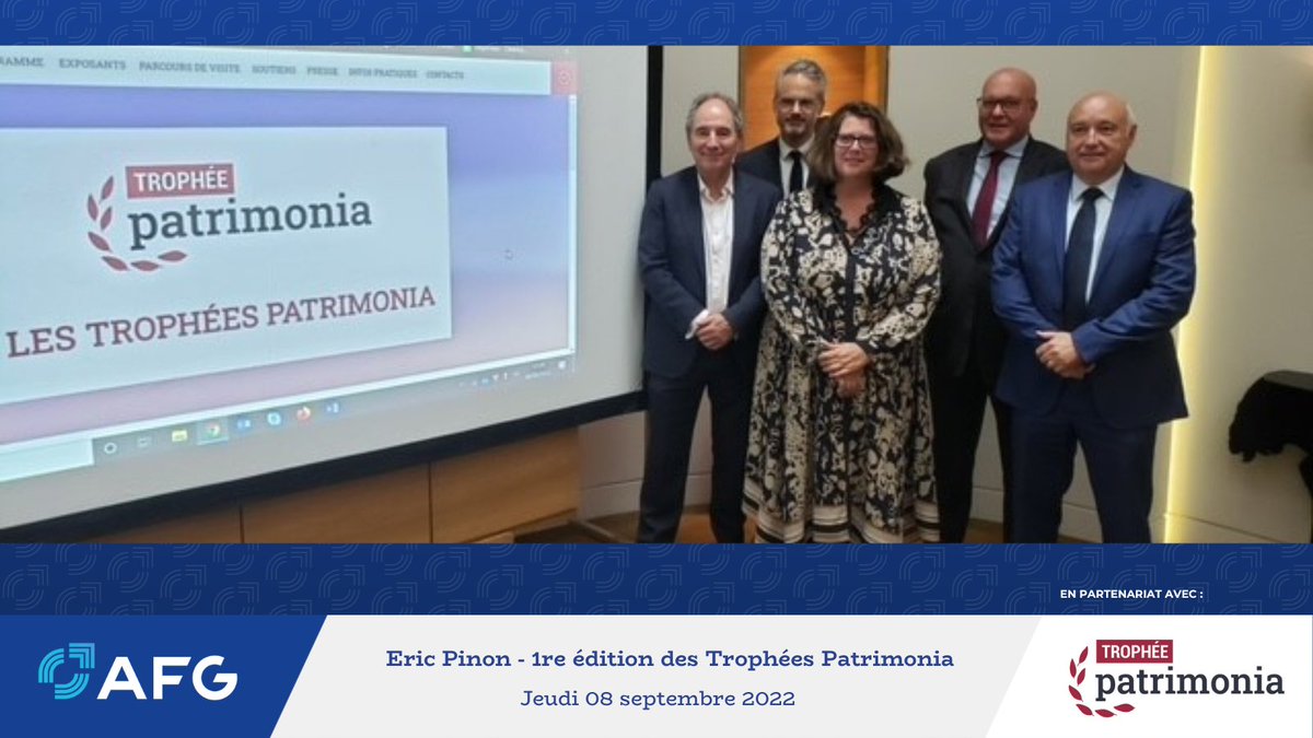📍#EVENT | Eric Pinon, membre du jury de la 1re édition des trophées Patrimonia aux côtés de <a href="/annelieshelmer2/">annelies helmer</a>  Philippe Feuille, Stéphane Fantuz, <a href="/NDucros/">Nicolas Ducros</a>  

⏰ Rendez-vous le 30 septembre pour la cérémonie de remise des trophées !

🔎 afg.asso.fr/afg-event/patr…

#assetmanagement