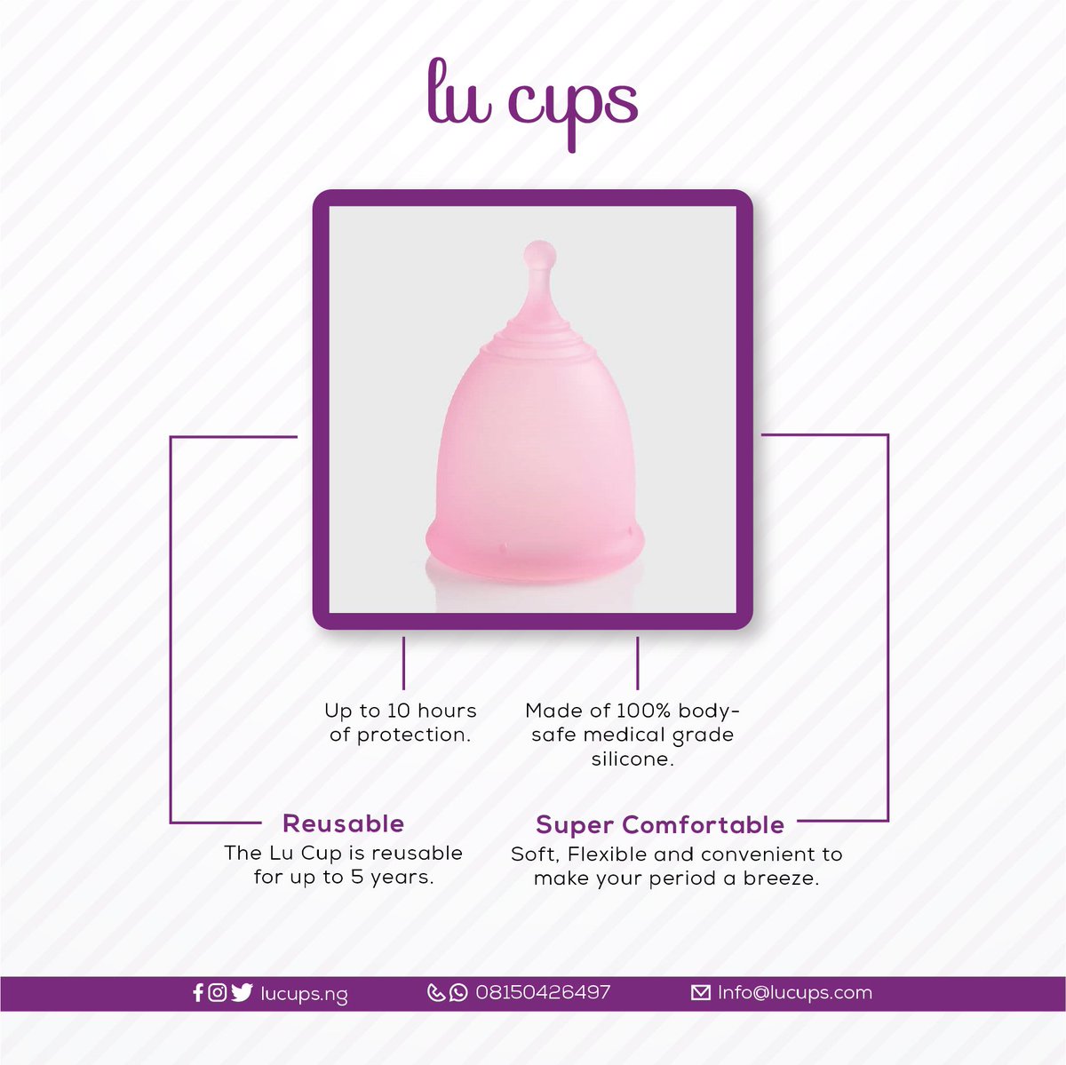 lucups_ng's tweet photo. The best gift for yourself or a loved one?

A worry-free period!

With menstrual cup you kiss goodbye to cramps and goodbye to stains.

Say hello to SILICONE MENSTRUAL CUP, the easiest menstrual cup to use. https://t.co/16T9SxY1wW