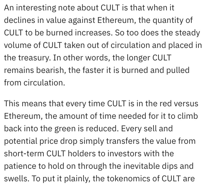 a very important note in the bybit article about $CULT