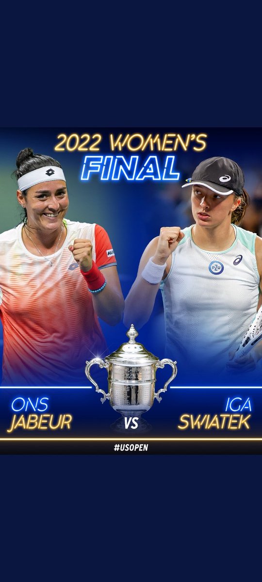 Lh441's tweet photo. Our tunisien champion🇹🇳🎾🏆💯💪💪 @Ons_Jabeur &amp; top 5 final at @usopen Go we believe in you let's do it and #win 💯👏👏 @usopen https://t.co/phXvyLF0OG