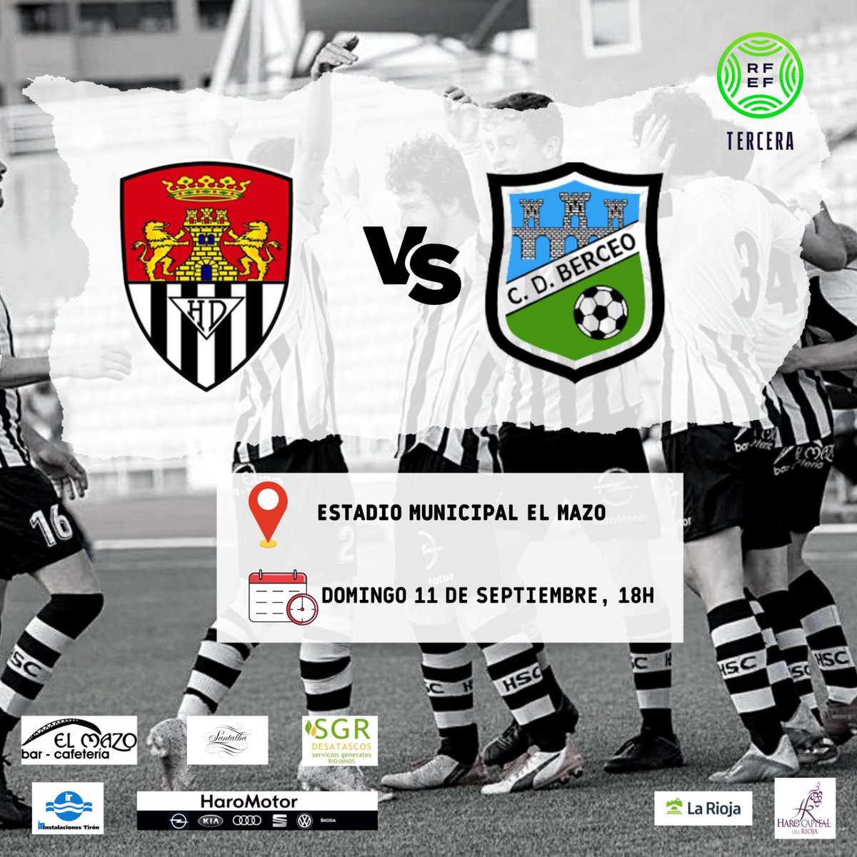HaroDeportivo's tweet photo. ➡️ Domingo, seis de la tarde, El Mazo y nuestro Haro Deportivo. 

❓Falta algo, ¿verdad? 

👉🏻 NOS FALTAS TÚ. Vente con nosotros, hagamos del Haro algo grande, como siempre ha sido. 

Este año… #VuelveLaIlusión https://t.co/riaQgIaaV9