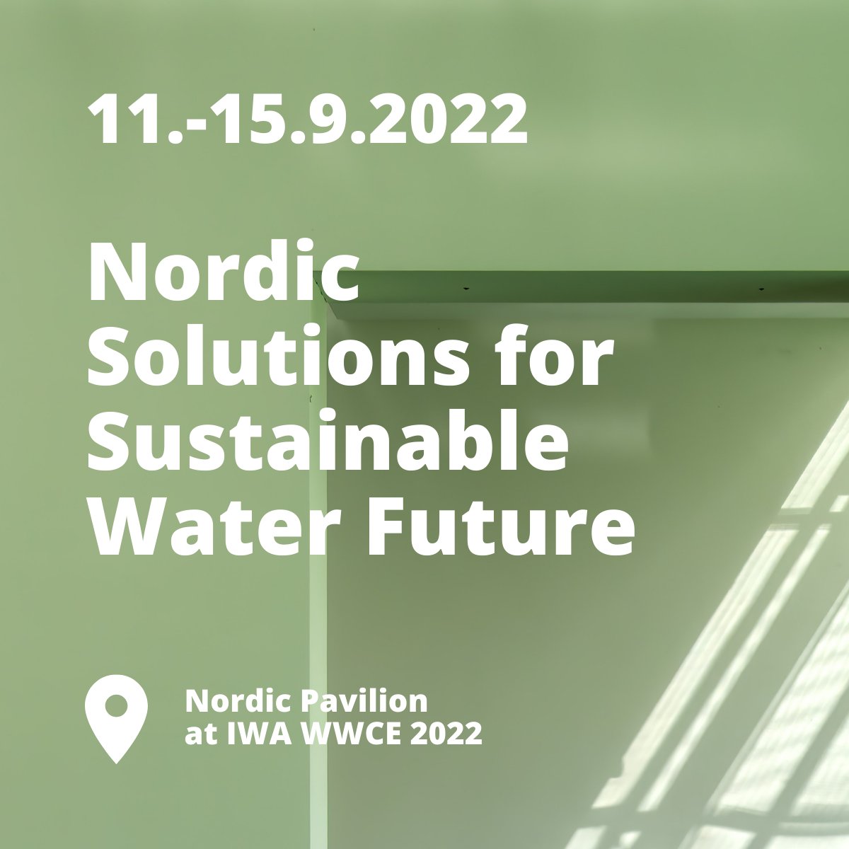 Ready for <a href="/IWAHQ/">International Water Association</a> #WorldWaterCongress &amp; Exhibition 2022? Join us at the Nordic pavilion - a meeting point to foster dialogue and to share best practices of #Nordic solutions and innovative collaborations for #SustainableWaterFuture 💦
👉nordicwwce2022.com
