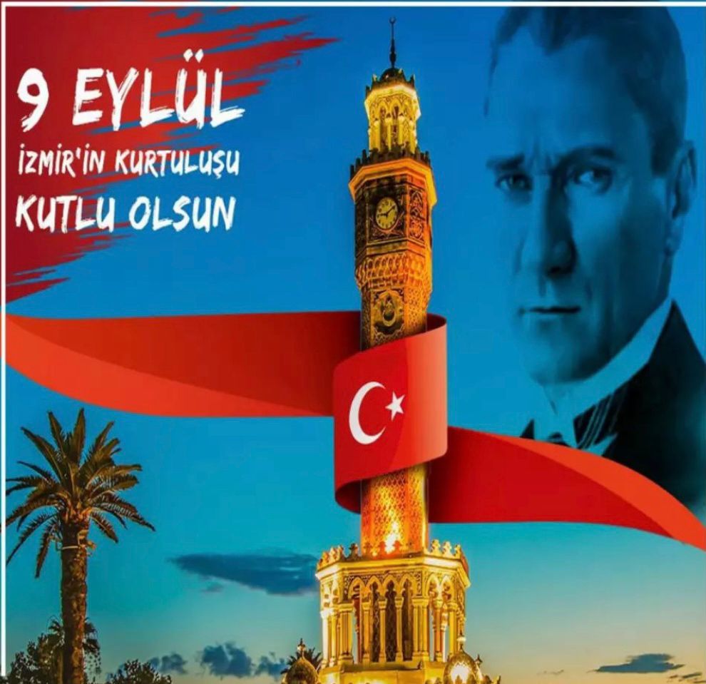 Bugün İzmir'in düşman işgalinden kurtuluşunun 100. yıldönümünü kutluyoruz. Hiç şüphesiz Kurtuluş Savaşımız, Tarihin gördüğü en şanlı mücadelelerden biridir. Başta Gazi Mustafa Kemal Atatürk ve silah Arkadaşlarını sevgi, saygı, minnet ve rahmetle anıyoruz.