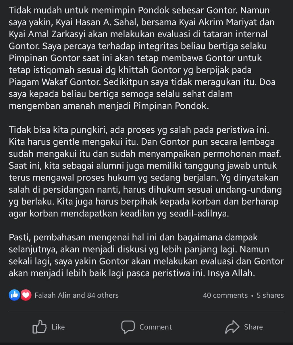 FahmiAgustian's tweet photo. Sedikit urun tulisan menyikapi peristiwa di Gontor yg sedang menjadi perbincangan.

Semoga berkenan. https://t.co/vBtHjn2NOj