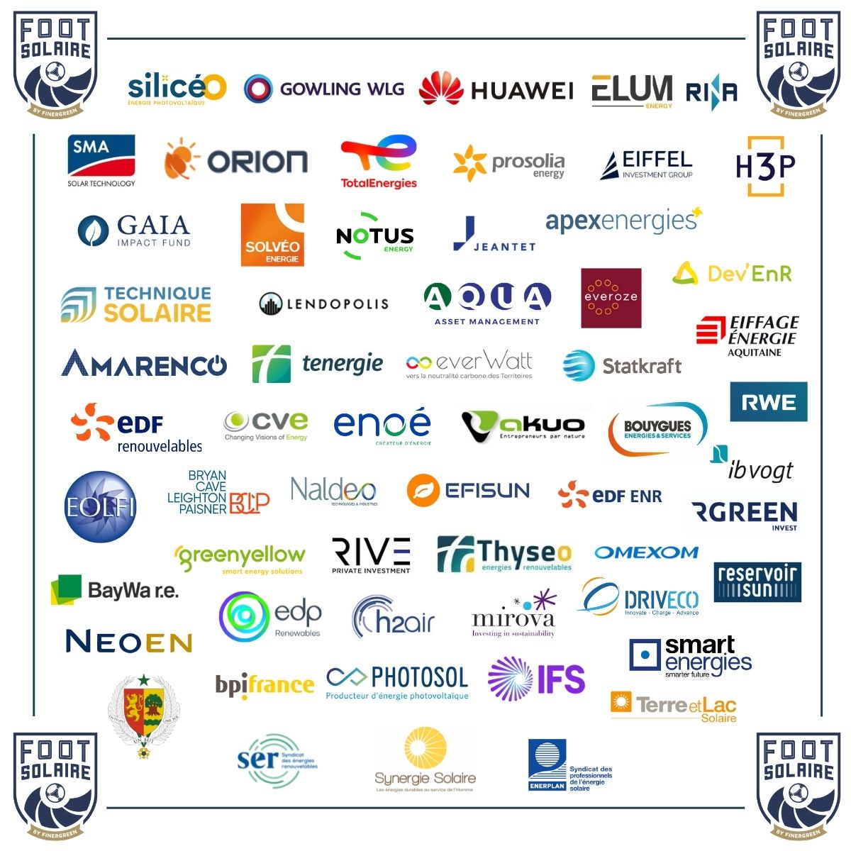 ⚽ All teams participating in #FootSolaire are now confirmed! ⚽

70 teams - a record number reached this year! - will meet on October 7 at UrbanSoccer in Ivry-sur-Seine to fight for the trophy, won last year by DRIVECO.

Bonne chance à tous !🍀
