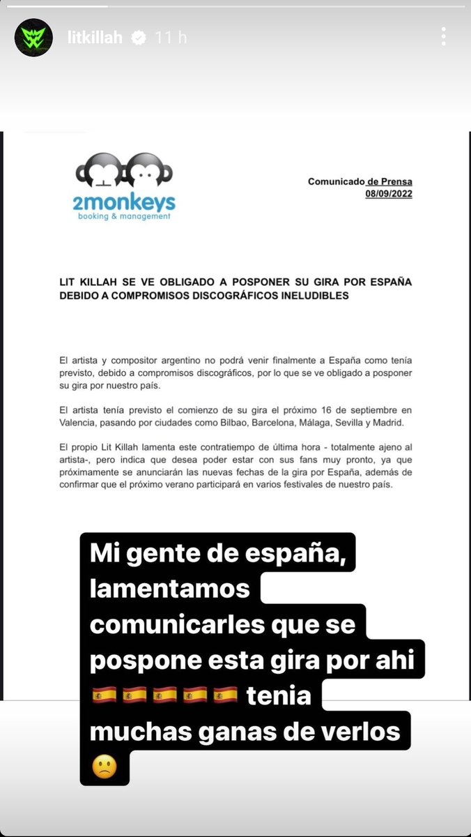 mariiahrainbow's tweet photo. lit killah aplazando la gira en España y dándome así más tiempo para ahorrar, gracias mi rey ✨ https://t.co/tcZ8KmRlU8