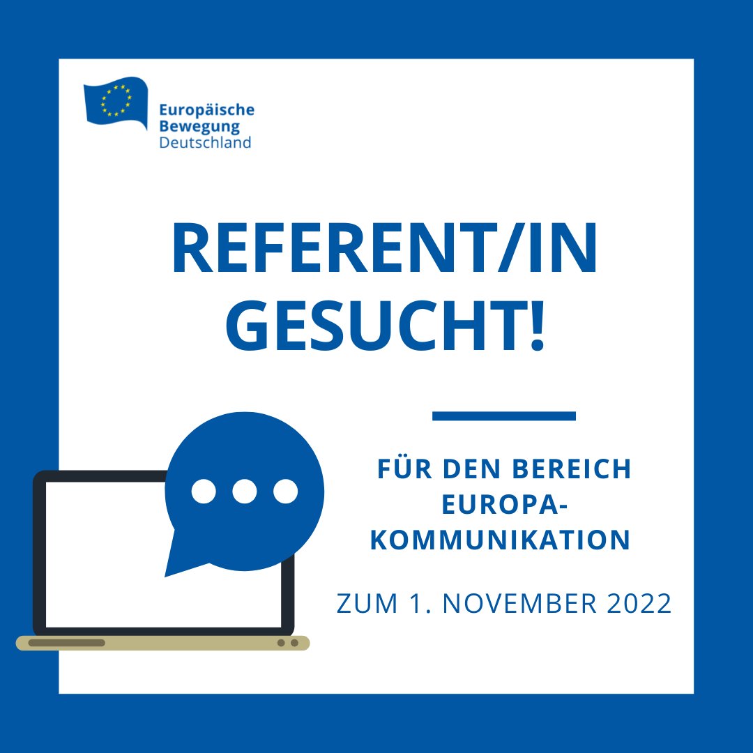 NetzwerkEBD's tweet photo. #Stellenausschreibung: Lust auf Kommunikations- und Netzwerkarbeit? Wir suchen für unser Team zum 1. November eine/n Referentin/en (m/w/d) Europa-Kommunikation (Vollzeit, unbefristet, TVöD EG 13). Bewerbungsschluss ist der 25. September. Zur Anzeige: https://t.co/h6IUgs4Lcl https://t.co/o49awZohPa