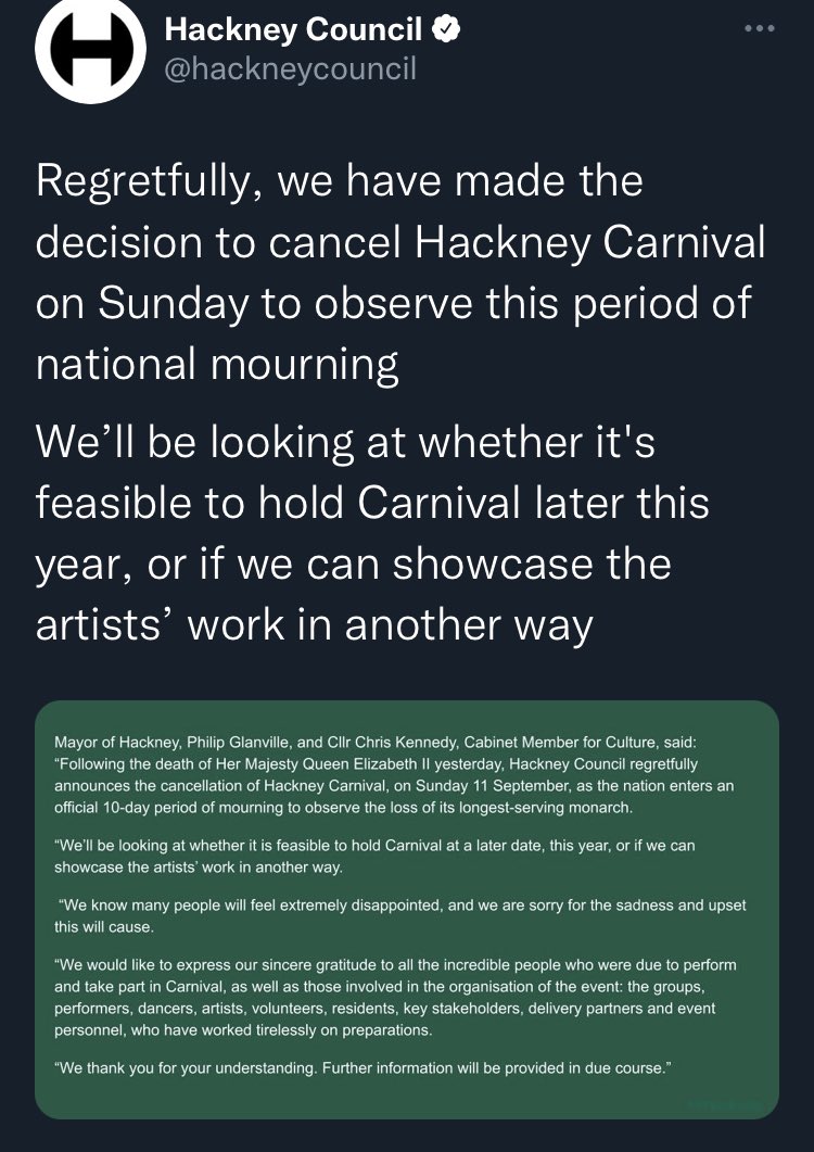 ReggaeLondon's tweet image. Hackney Carnival cancelled @hackneycouncil