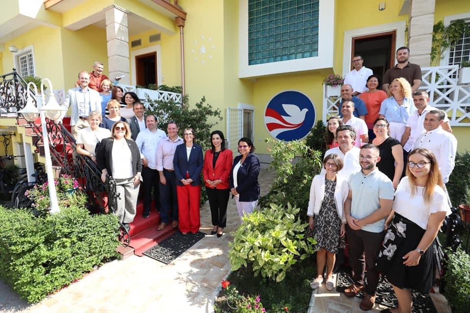 Together with the Director of Peace Corps Albania, Mrs.  <a href="/Meganonthehill/">Megan Wilson</a> we were pleased to announce the return of Peace Corps Volunteers to Albania, 2 years after their evacuation due to COVID-19 pandemic.