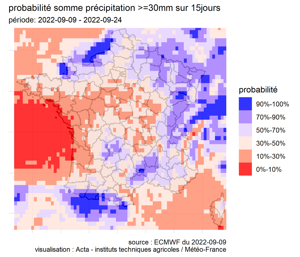🌦️Sécheresse 2022. Que nous disent les prévisions de précipitation et les incertitudes associées ? (mis à jour au 9 septembre 2022) par Instituts techniques agricoles <a href="/ACTA_asso/">Acta</a> <a href="/Arvalisofficiel/">ARVALIS</a> <a href="/terresinovia/">Terres Inovia</a>
 <a href="/vignevinfrance/">IFV</a> <a href="/meteofrance/">Météo-France</a> #ECMWF
Bulletin : numerique.acta.asso.fr/prevision-prec…