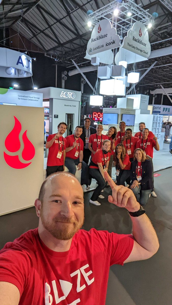 JENewman82's tweet photo. #IBC2022 has officially kicked off. Stop by the @backblaze booth to learn how we can help you simplify your #mediastorage. Our team is ready to chat! Don't forget to ask us about our new capacity option and grab some #blazinghotswag. #cloudstorage #B2Reserve #astonishinglyeasy https://t.co/OPWFM1UtYj