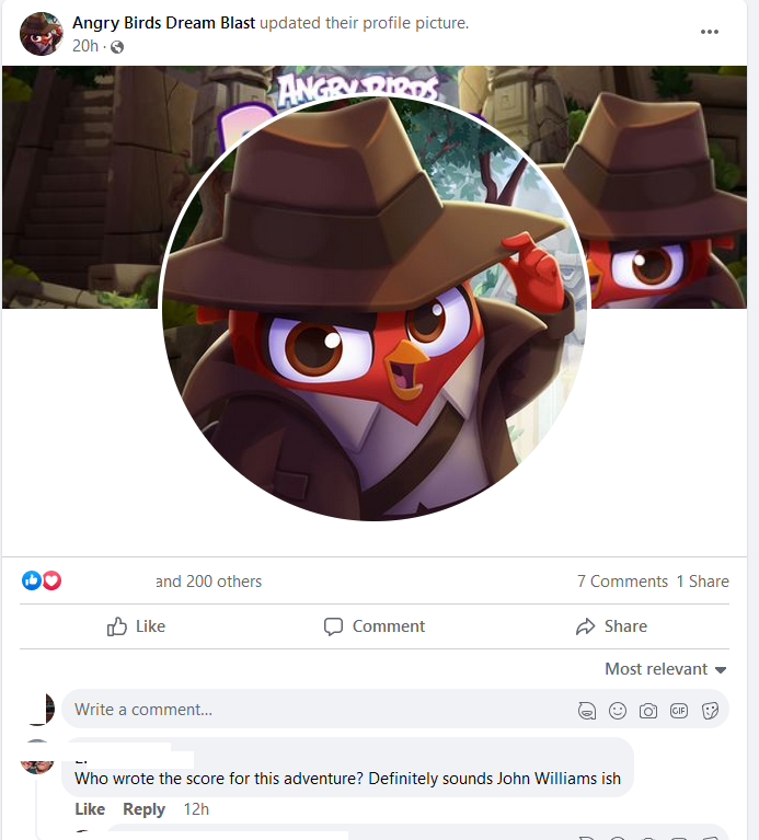 trollhornmusic's tweet photo. There is a new update for #angrybirds Dream Blast, and it involves temples, hats and maybe even a whip! We're not sure who did the music for that, but some guesses have been presented. :D https://t.co/l55l5uqhWK