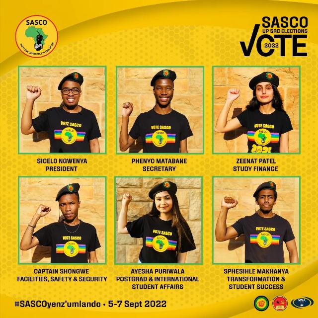 UpSasco's tweet photo. The final push! Voting closes at 12:00 today. Remember to vote for an organisation that has students best interests at heart! Vote SASCO
❤️💚💛🖤✊🏾

#SASCOyenzumlando https://t.co/NEF8QcZaej