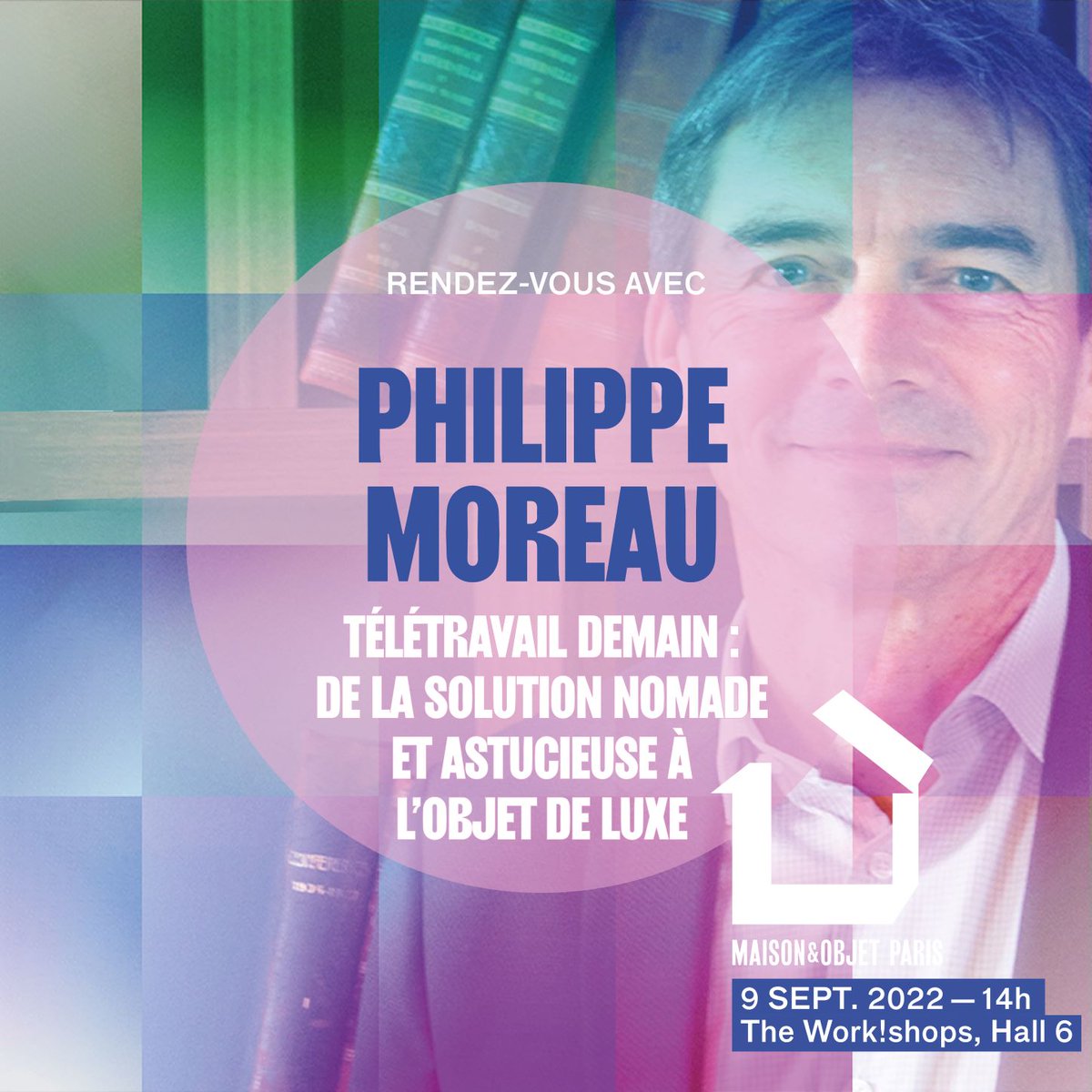 AmeublementFR's tweet photo. Domocité - une initiative de l'Ameublement français, décrypte les usages et les futurs du travail à l'espace conférences du salon @MaisonObjet. Explorez les solutions nomades, astucieuses ou luxueuses, pour mieux vivre le télétravail demain ! -  Avec @PhMoreau et @ODuchenne https://t.co/hN0uZDWESC