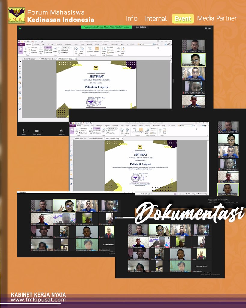 FMKI Mendengar Bersama Poltekin dan Poltekin yang dilaksanakan pada tanggal 7 Agustus 2022