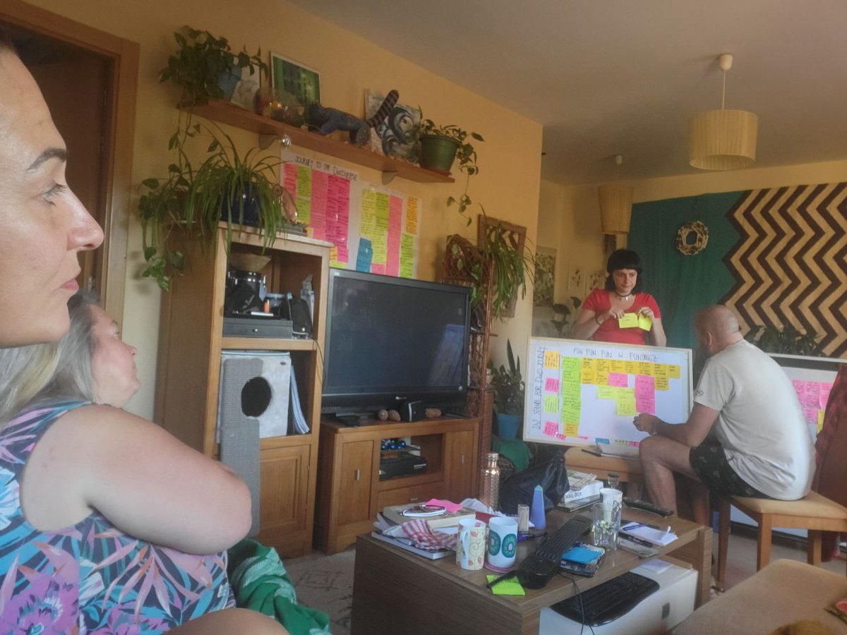 discocoop's tweet image. After a very intense and fruitful spacecamp packed with laughter, bonding, brainstorming, planning and CARE, the DisCO team is back with renewed strength to continue developing the dream to revolutionize the future of work!🪩✨😼👇 Stay tuned for further news!