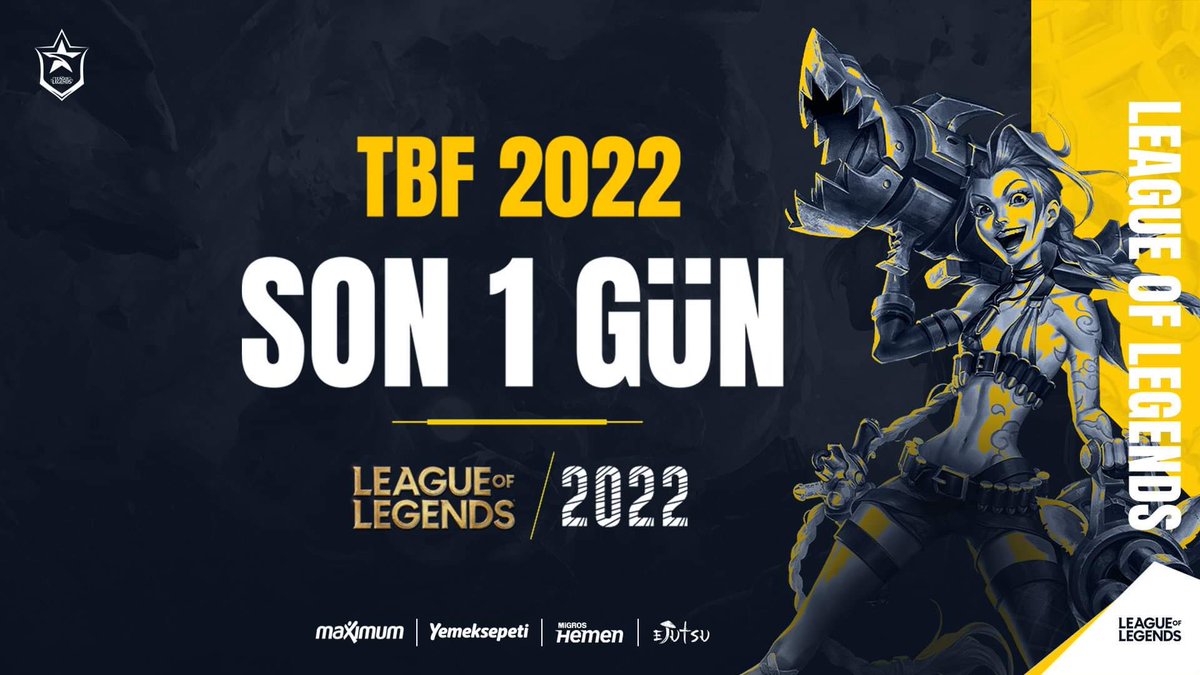 FBespor's tweet photo. Sen ESKİYE, Biz DELİYE! 💛💙
İzmir'de gerçekleşecek Türkiye Büyük Finali'ne son 1 gün!
#HerZamanHerYerde #FBLOL #FinalSarıLacivert https://t.co/n0Qpq7hV8p