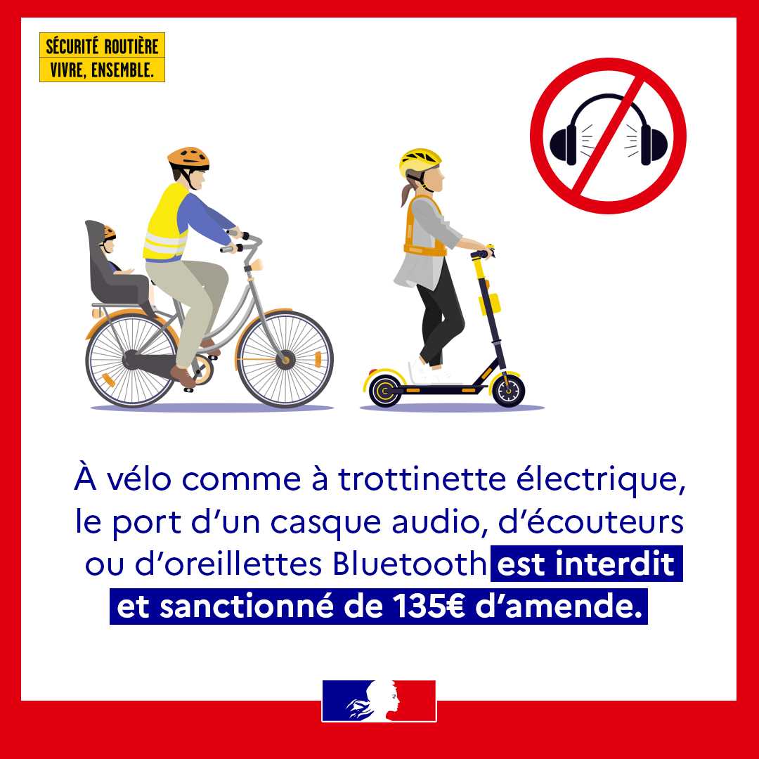 Maison de la Sécurité Routière du Var (@msrvar) on Twitter photo 🛴👂 À trottinette, monoroue, gyropode ou hoverboard, comme à vélo, restez attentifs à votre environnement : ne circulez pas avec un casque audio, des écouteurs ou une oreillette Bluetooth. #ÉcouteLaRoute 🛴👂 À trottinette, monoroue, gyropode ou hoverboard, comme à vélo, restez attentifs à votre environnement : ne circulez pas avec un casque audio, des écouteurs ou une oreillette Bluetooth. #ÉcouteLaRoute