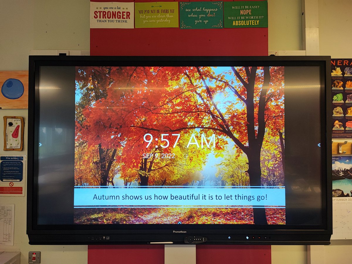 BMillerPKC's tweet photo. New season, new screen saver and quote! #Autumn @Promethean https://t.co/FaYOHFyWyY