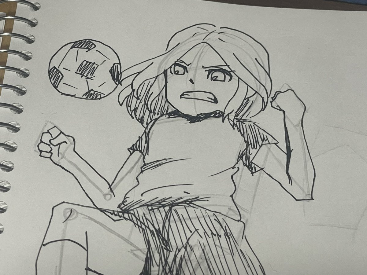 これは昨日描いた失敗スケッチです… 