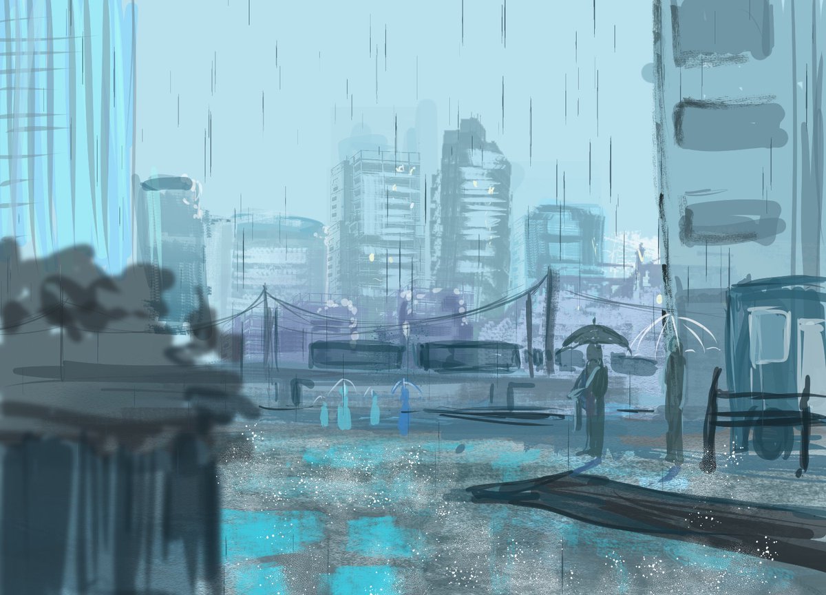sophianimation's tweet photo. 現在製作中の｢夕立ちの街｣(仮)から
イメージボード4枚。これをもとにカットの雰囲気が決まります。

明日からは絵コンテを公開していきます、モーメントに全てまとめる予定ですのでぜひご覧ください。夕立ちの街制作スタッフも募集中です！
#indie_anime #animation #アニメーター志望 #アニメーター https://t.co/1FNFQHzx14
