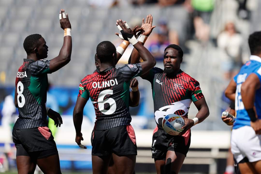 radulllive's tweet photo. FULL-TIME Kenya 19-0 Tonga

Shujaa will take on Argentina in the round of 16.

#RWC7s
#RadullLive
#Shujaa
#Kenya7s https://t.co/peumRdVsXm