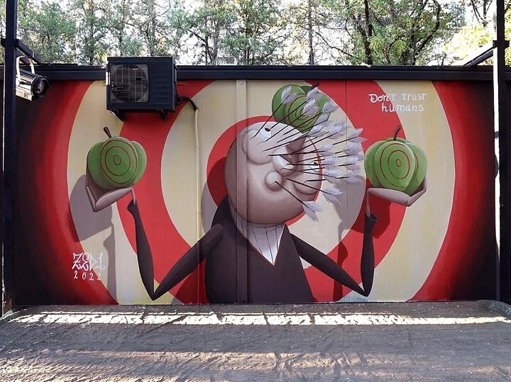 streetartUS's tweet photo. #Streetart: "Donβt trust humans" by #Zed1 @zed1_art in #LAquila, Italy, for #CaseMatteLAquila @casematteaq
More info at: https://t.co/zk1Wf3PbKw
Via @cultureforfreedom
https://t.co/JOsrTY4q1P https://t.co/bf3BP49XU5
