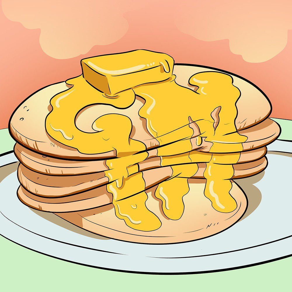 Gm fam! 
What's even better than the beginning of the weekend? The beginning of the weekend with pancakes and maple syrup made by our Jerry😋🥞🦝