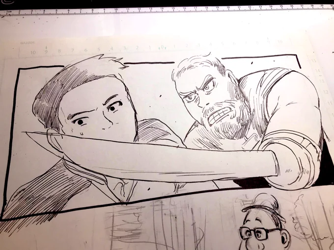 レーザーフィストの顔いい感じに描けたと思ったけど、腕!左右逆! 