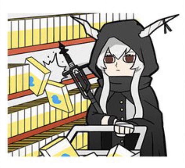 恐らく後ろの棚全てがカゴに入ってるし、なんなら彼女の目は「このまま進むぞぉ」って顔をしている草 