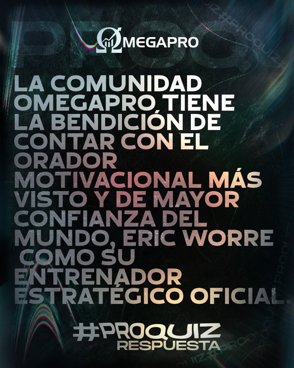 _OmegaPro's tweet photo. #ProQuiz - Answer - Yes, you are right! OmegaPro announced a long-term strategic coaching relationship with the number one motivational speaker, Eric Worre, in May 2022.
Check out our website to know more -> https://t.co/4lHD2S0boB
#OmegaPro https://t.co/ICSstkoYpa
