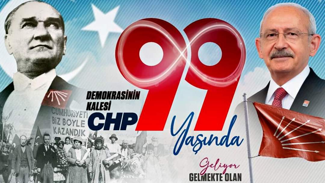 Üyesi olmaktan onur duyduğum, Kurtuluşun ve Kuruluşun partisi Cumhuriyet Halk Partisi’nin 99. kuruluş yıl dönümü kutlu olsun.